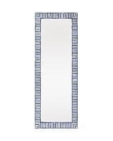 Miroir mural moderne à motif carré en incrustation d'os avec cadre et incrustation de résine Miroirs de table pour la maison Produit fait à la main - Product Image 2