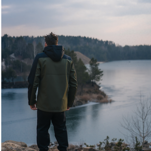 แจ็กเก็ตกันลมกันน้ำของผู้ชายเสื้อกันลมมีซิปฤดูหนาวเดินป่าทำงานกลางแจ้ง - Product Image 6