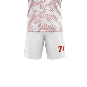 Conjunto de Uniforme de Fútbol Estampado de Alta Calidad, Totalmente Personalizado, Diseño Personalizado, Logotipo, Camiseta y Pantalones Cortos, Servicio OEM, 100% Poliéster Transpirable - Product Image 4