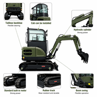 Livraison Gratuite - Mini-Excavatrices Compactes 1 et 2 Tonnes, Fabrication Chinoise, Moteur Kubota EPA, Excavatrice 3,5 Tonnes, Vente en Gros