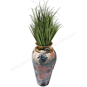 แจกันเหล็กลายชายฝั่งสไตล์ร่วมสมัยแจกันตั้งพื้นทำจากโลหะทองเหลืองอลูมิเนียมทรงกลมขนาดใหญ่สำหรับตกแต่งห้องนั่งเล่น - Product Image 2