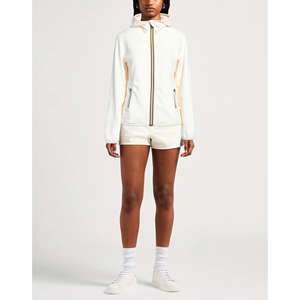 Sudadera con capucha y cremallera en contraste, antipilling y transpirable para mujer - Product Image 2