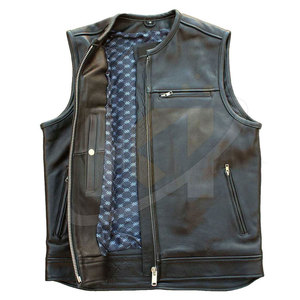 Custom Men's Durable Winter Leather <b>Vest</b> Best Quality Design Hot Selling Breathable Outerwear Casual - Product Image 4