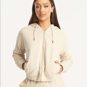 Vente en gros de sweatshirt uni à col ras du cou pour femmes logo personnalisé femmes surdimensionné respirant couleur personnalisée sweats à capuche pour femmes OEM - Product Image 6