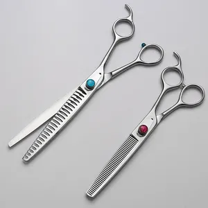 Ciseaux de coiffeur ciseaux de tête de formation de coiffure coupe de cheveux ciseaux amincissants professionnels personnalisés parfaitement 10 pièces - Product Image 2