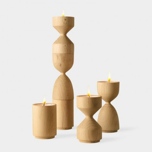 Bougeoir en bois décoratif de salon de table au design simple et élégant bougeoir en bois naturel de grande qualité - Product Image 2