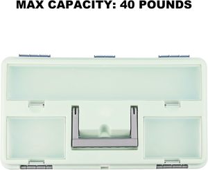 Caja de herramientas de 15 pulgadas con bandeja extraíble, caja de piezas pequeñas en la tapa es extraíble, la bandeja se puede quitar y combinar a voluntad (azul) - Product Image 4