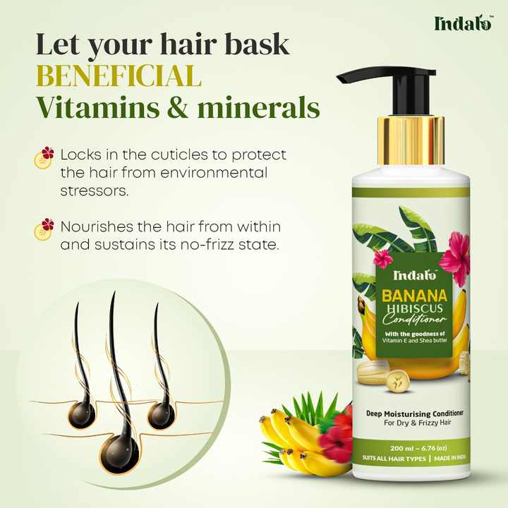 Indian Hair Repair Straightening Moisturizing Banana Hibiscus Shampoo and Conditioner Manufacturer OEM Private Label