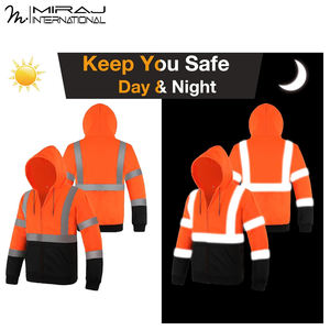 High Visibility Waterproof Reflective <b>Hoodies</b> Windproof Rainproof Warm Safety Working Wear <b>Hoodies</b> - Product Image 5