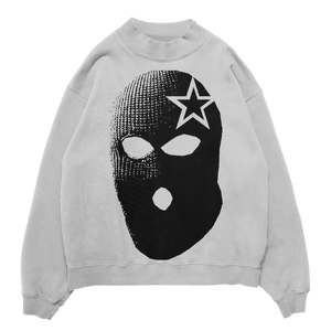 Sweat-shirt à col rond pour hommes, sweat-shirts unis en coton et polyester à manches longues de style unique pour hommes - Product Image 6