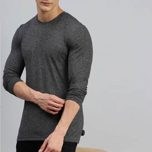 เสื้อยืดแขนยาวสำหรับผู้ชายเสื้อยืดสไตล์ไฮสตรีทใหม่สีตามสั่ง - Product Image 5