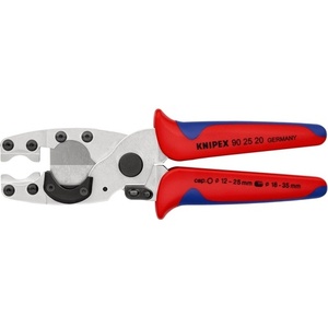 Cuchillo eléctrico de acero KNIPEX para cortar tuberías, 12-25/18-35 mm, 210 mm de longitud, cromo vanadio - Product Image 1