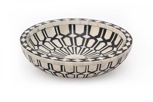 Ensaladera de Madera con Incrustaciones de Hueso Estilo Europeo Hecha a Mano, Color Personalizado, Decoración del Hogar, para Bodas y Fiestas, Tazón para Chocolate - Product Image 3