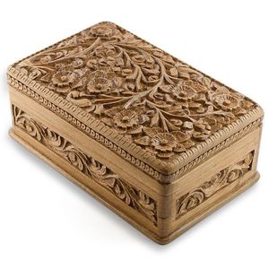 Caja pintada pulida de diseño hecho a mano indio para diseño de almacenamiento de joyas caja de embalaje de almacenamiento de joyería de madera múltiple de la India - Product Image 6