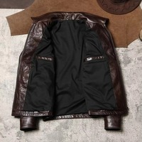 Manteau en cuir de vache unisexe, style tactique à double boutonnage, coupe-vent d'hiver en toile