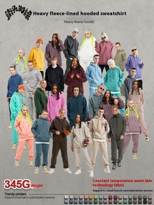 Sudadera con capucha unisex personalizada con cordón sudaderas con capucha bordadas pulóver ropa de calle hombro caído sudaderas con capucha de gran tamaño - Product Image 3