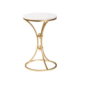 โต๊ะกาแฟสไตล์หรูหราโต๊ะข้างโลหะดีไซน์แบบดั้งเดิมทำด้วยมือ - Product Image 1