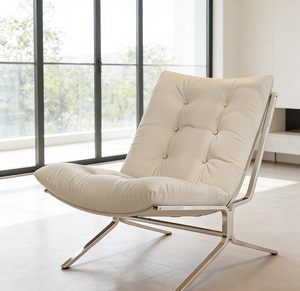 Sillón en Oferta, Tapizado en Cuero Suave al Tacto, Diseño con Botones, Base Antideslizante, Sofá Individual para Apartamentos Pequeños - Product Image 2
