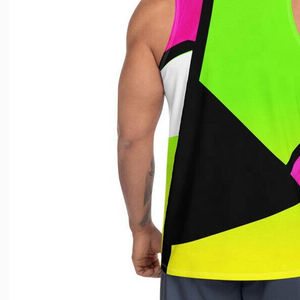 Débardeur de musculation pour homme en coton mélangé, veste d'entraînement légère, chemise d'été de plage, anti-rétrécissement, broderie - Product Image 6