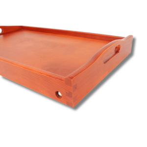 Bandeja de Desayuno de Madera de Pino con Patas Plegables 50x30 cm, Acabado Caoba, Mesa de Cama, Venta al por Mayor, Logotipo Personalizado - Product Image 4