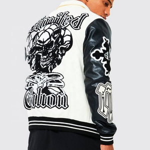 Chaqueta Varsity de Invierno 2025 de Alta Calidad para Hombre, Estilo Urbano, con Letras Bordadas, Cierre Personalizado, Parches Bordados, Chaqueta Universitaria de Cuero para Hombre - Product Image 3