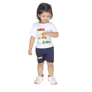 Camiseta ajustada para niños de buena calidad, fibra de bambú de algodón, cuello redondo, ropa y accesorios de punto de verano a la moda - Product Image 2