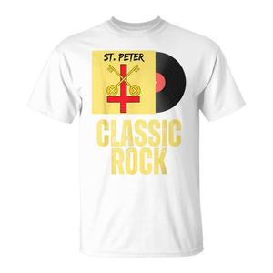 T-Shirt Ispirata all'Album del Gruppo Rock Classico Saint Peter, Prodotto Promozionale per Appassionati Cattolici - Product Image 1