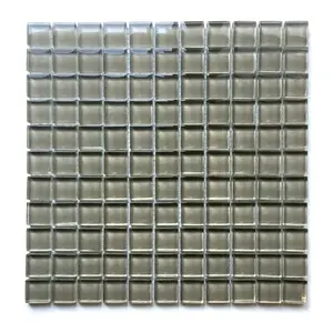 Sierra Glass Mosaic 1x1 Azulejo Acabado brillante Azulejos pulidos para baño de spa Ducha gruesa Backsplash Wall Interior Floor Wall Use - Product Image 1