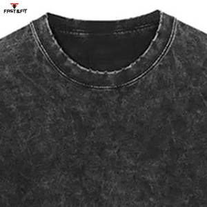 Camiseta de manga corta con cuello redondo para hombre, camiseta con lavado ácido, precio al por mayor, camiseta con lavado ácido para hombre - Product Image 5