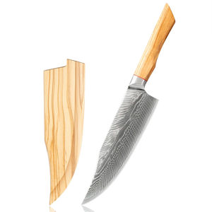 Cuchillo de Cocina de Acero 73, Cuchillo de Chef Profesional Afilado de 8 Pulgadas con Mango de Madera de Olivo - Product Image 1