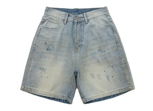 Shorts de mezclilla Hem para hombre, shorts casuales de corte limpio y holgado para hombre, precio al por mayor. - Product Image 5