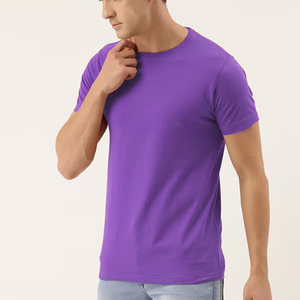T-shirt Homme Coupe Ajustée Couleurs Vives 180gsm Coton Premium Vêtements OEM Vente en Gros Pour Tenue Décontractée Mode Commerce de Détail Personnalisé - Product Image 2