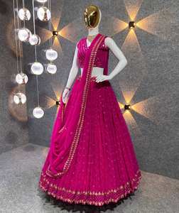 Nueva llegada última moda Lehenga Choli para ropa India ropa india y paquistaní con borde de encaje precio bajo - Product Image 4