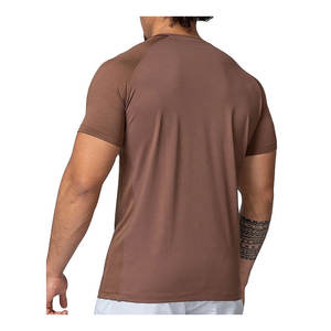 Camiseta de algodón 100% para hombre con corte ajustado personalizado, ropa deportiva de secado rápido, camiseta de entrenamiento de manga corta, camiseta estampada para correr - Product Image 3
