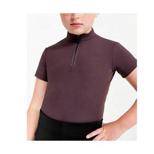 เสื้อขี่ม้าแขนสั้นมีซิปสำหรับเด็ก,เสื้อนักขี่ม้าแบบเป็นชั้น - Product Image 3