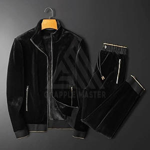 Chándal de Terciopelo para Hombre, Talla Grande, Invierno, 100% Algodón, Color Sólido, Transpirable, Ligero, Alta Calidad, Último Diseño 2024 - Product Image 3