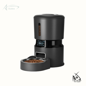 Comedero Automático para Perros y Gatos Sudex de 4.4L, Dispensador Temporizado a Prueba de Agua, Batería USB, Grabadora de Voz, Botón de Seguridad, Control de Porciones, Comida Fresca - Product Image 1