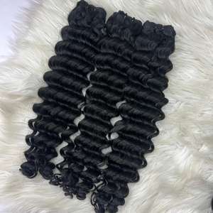 Onda de agua en máquina Cabello de trama doble 100% Cabello humano virgen no Remy Cabello crudo camboyano Un donante - Product Image 4