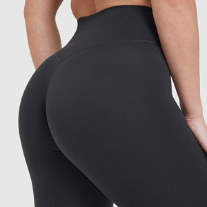 Leggings de yoga noirs pour femmes et filles, taille haute, doux, moulants, effet ventre plat, personnalisables, 23 couleurs, vente en gros - Product Image 5