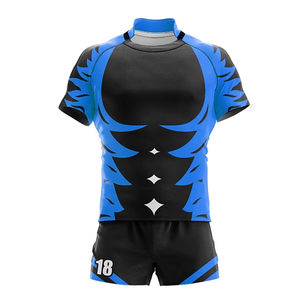 Ensemble de vêtements de sport respirant en polyester de qualité supérieure, uniforme de rugby personnalisé, imprimé par sublimation, taille plus - Product Image 6