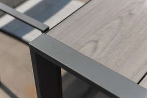 Lifestyle Garden Urbanite Ensemble de salle à manger 6 places gris métallisé avec cadre en acier pour mobilier d'extérieur élégant - Product Image 4