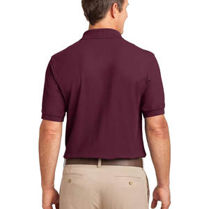 OEM personalizado Gohar Golf para Polo camisa Dry Slim Fit Blanco estampado geométrico 100% algodón malla vertical y logotipo bordado - Product Image 5