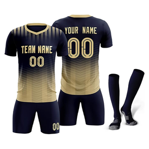 Uniformes de fútbol personalizables de alta calidad unisex, todos los tamaños, ropa de fútbol de poliéster ligera de Color sólido - Product Image 1