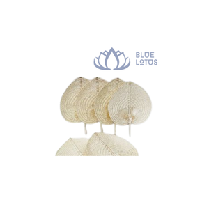 Regalo superior Respetuoso con el medio ambiente Areca Spathe Palm Leaf Hand Fan Logo grabado decorativo en el ventilador Blue Lotus 2024 Ms Amelia + 84855014447 - Product Image 1