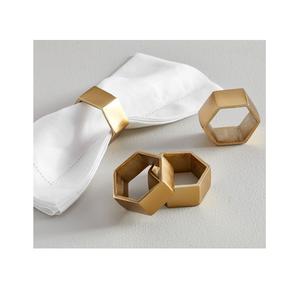 Anneaux de serviette en métal doré au design unique les plus vendus pour la décoration de table de mariage et d'événement pour la cuisine - Product Image 1