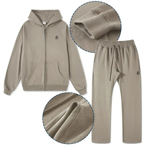 Trajes de chándal para hombre con logotipo personalizado de fábrica de Pakistán, conjuntos de Jogger de etiqueta privada, chándales de lana de tecnología Premium de algodón tejido - Product Image 3