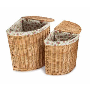 Light-Steamed Garden Rose Lined Foldable <b>Storage</b> <b>Baskets</b> Wicker Fabric and Plastic <b>for</b> Bathroom Kitchen Wardrobe Organization - Product Image 6