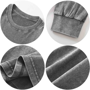 เสื้อสเวตเชิ้ตสำหรับผู้ชายผ้าฝ้ายกันหดคอกลมขนาดใหญ่ลายกรดซักได้100% มีสไตล์ตามสั่ง - Product Image 6