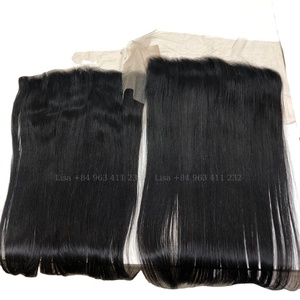 Vente en gros Extensions de cheveux humains vietnamiens droits et à vagues profondes frontales à double tirage, sans enchevêtrement et sans perte - Product Image 4