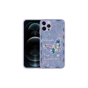 Coque de protection en silicone TPU rigide à motif de fleurs lilas pour iPhone 13 Pro, étui de téléphone portable mignon - Product Image 1